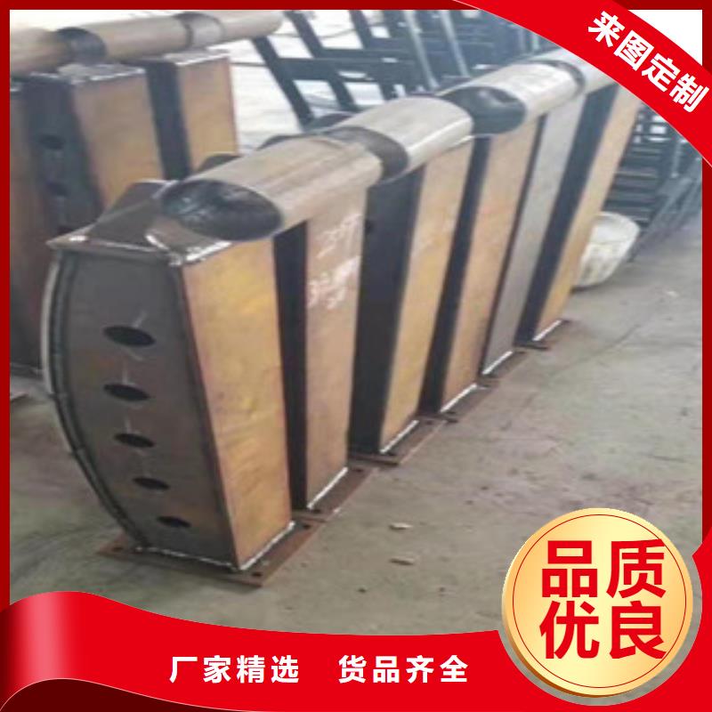不锈钢复合管护栏钢板立柱 灯箱护栏有口皆碑